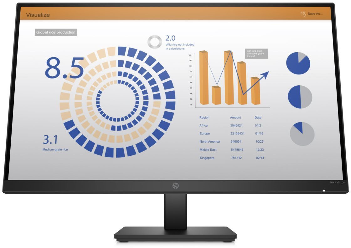 27" HP P27q G4 LCD Monitor