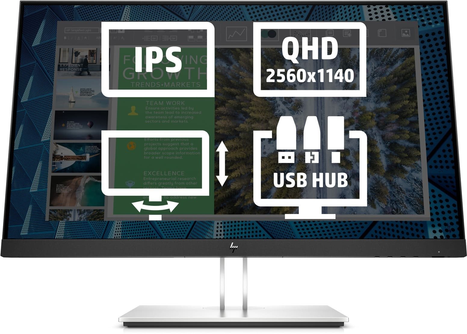 27" HP E27q G4 LCD monitor
