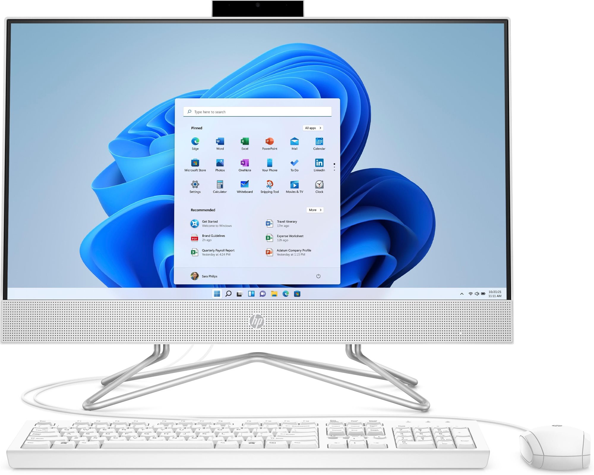 HP 24-df1021nc White All In One PC