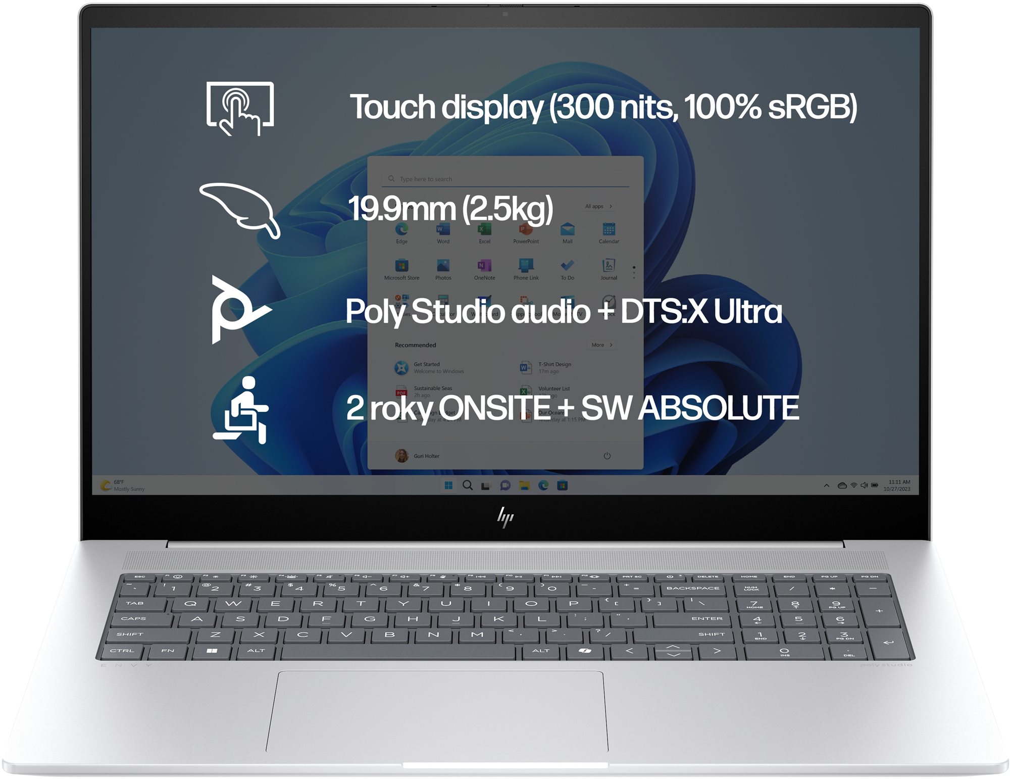 HP ENVY 17-da0002nc Silver Notebook