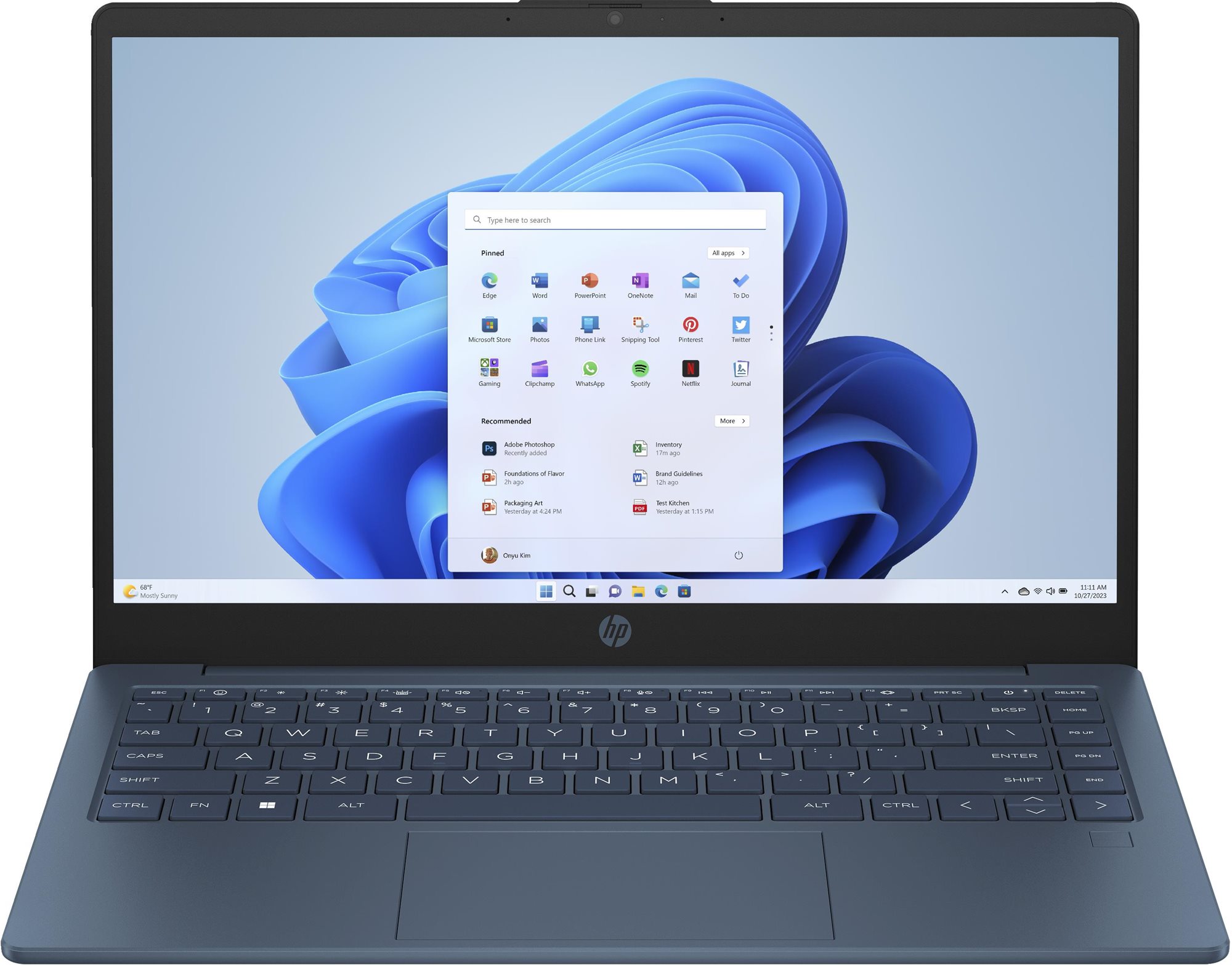 HP 14-ee0931nc Blue Notebook