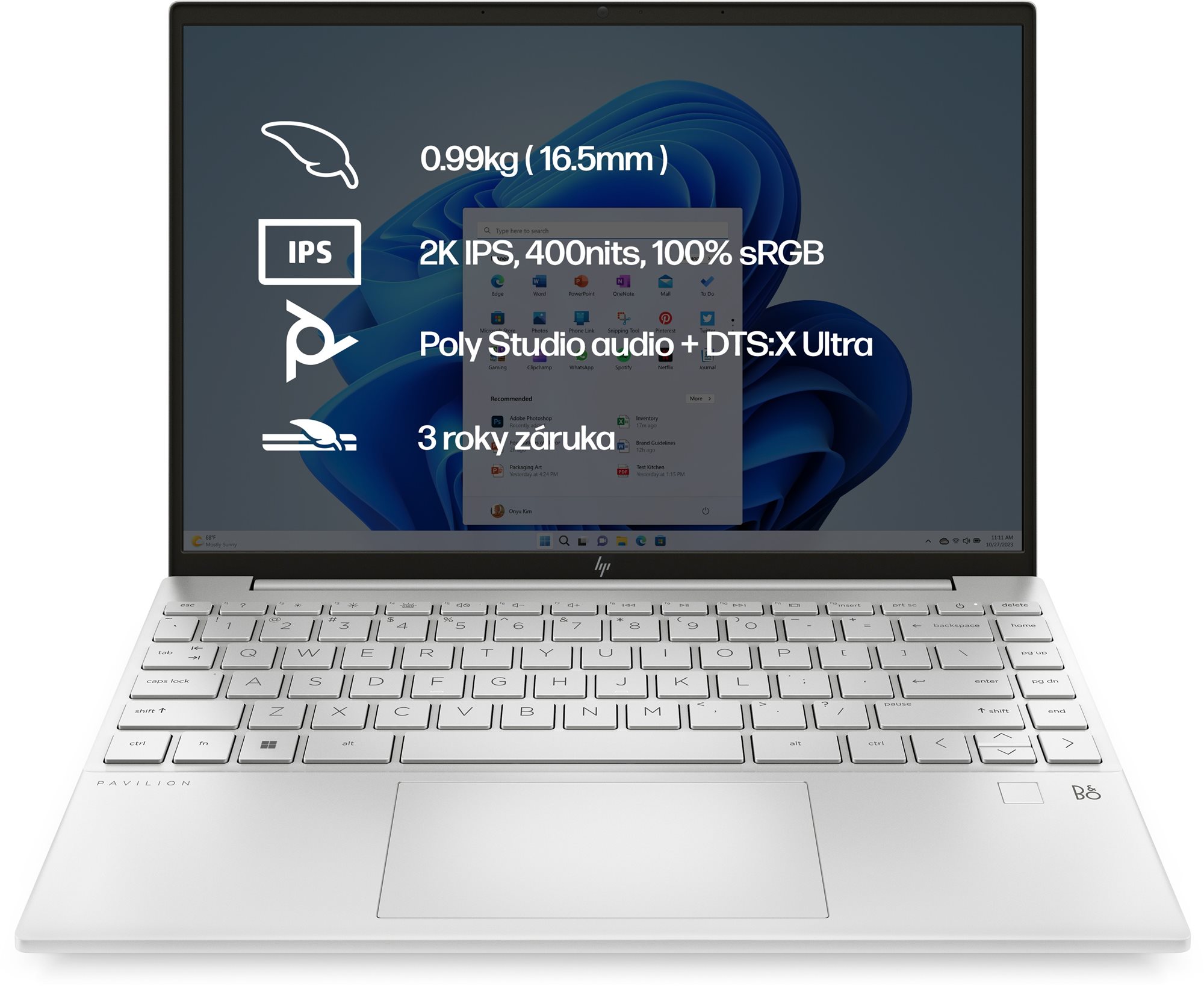 HP Pavilion Aero 13-bg0000nc Natural Silver Notebook