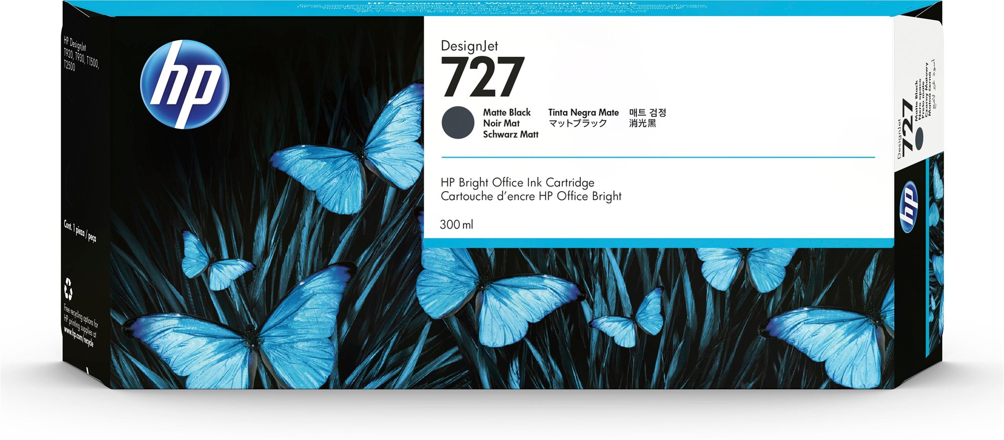 HP INK CARTRIDGE HP 727 300-ML MATTE BLACK INK CARTRIDGE...