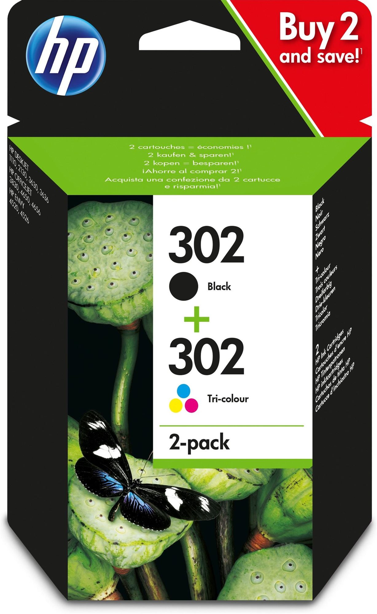 HP INK CARTRIDGE 302 COMBO PACK BLISTER Druckerpatrone