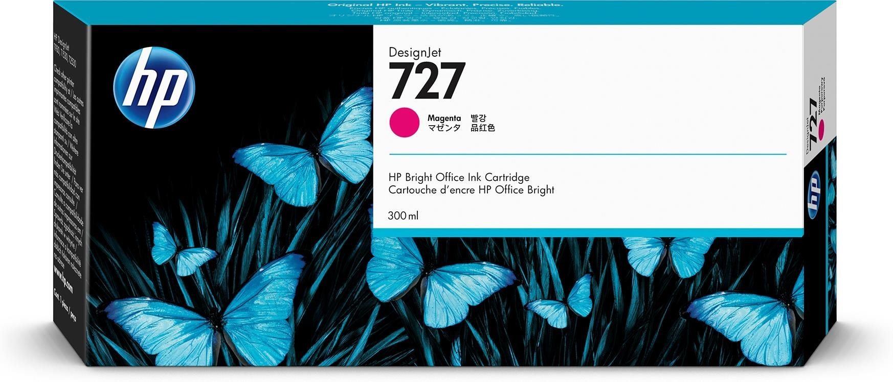 HP INK CARTRIDGE NO 727 MAGENTA 300ML Druckerpatrone