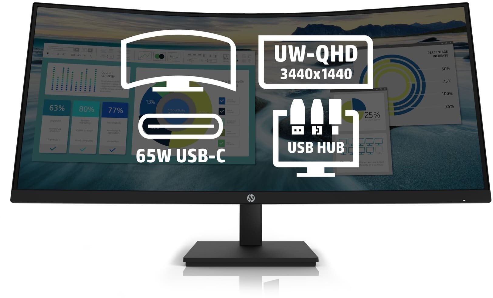 34" HP P34hc G4 LCD Monitor