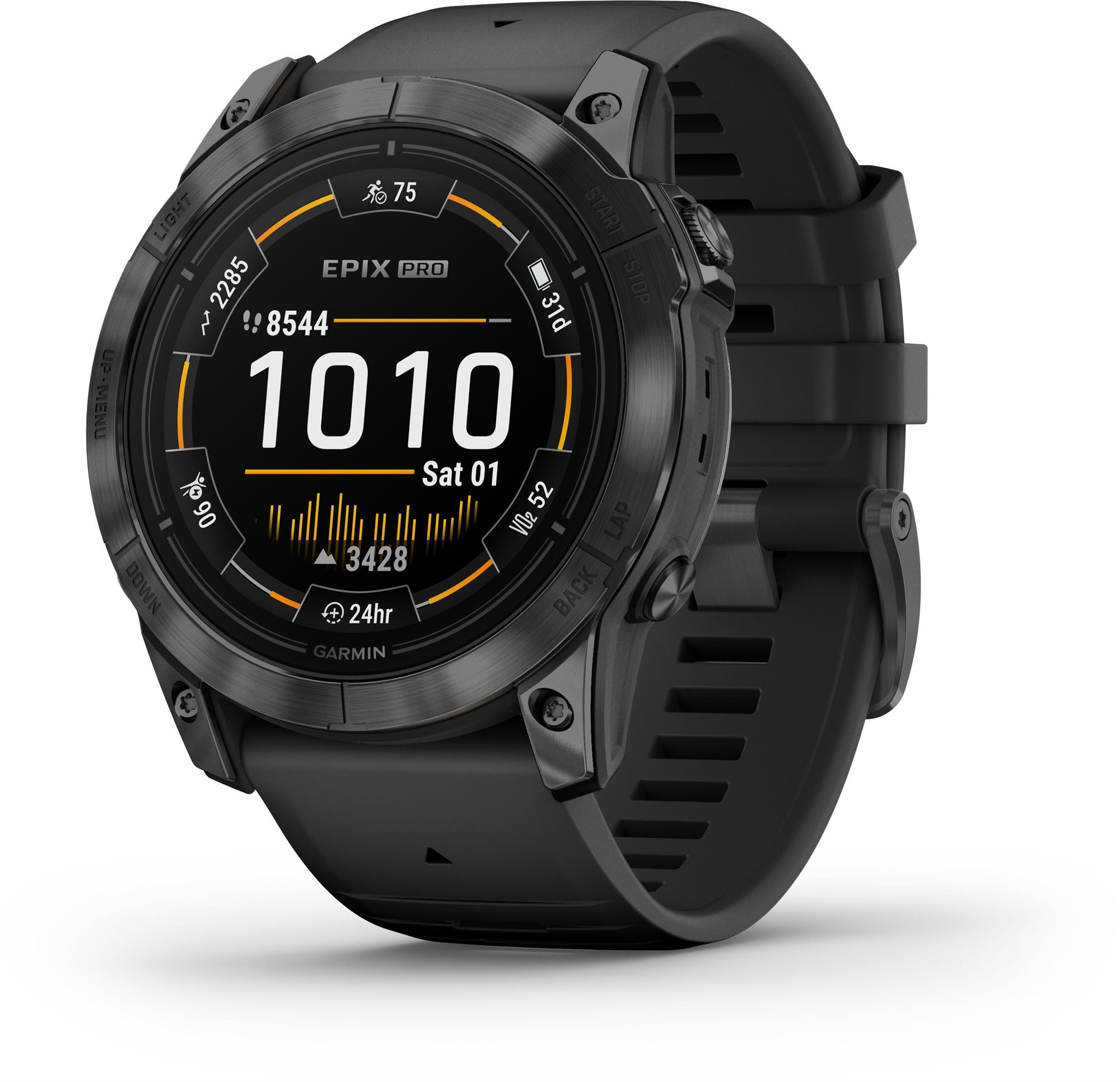 Garmin Epix Pro (Gen 2) 51 mm - szürke, fekete szilikon szíjjal...