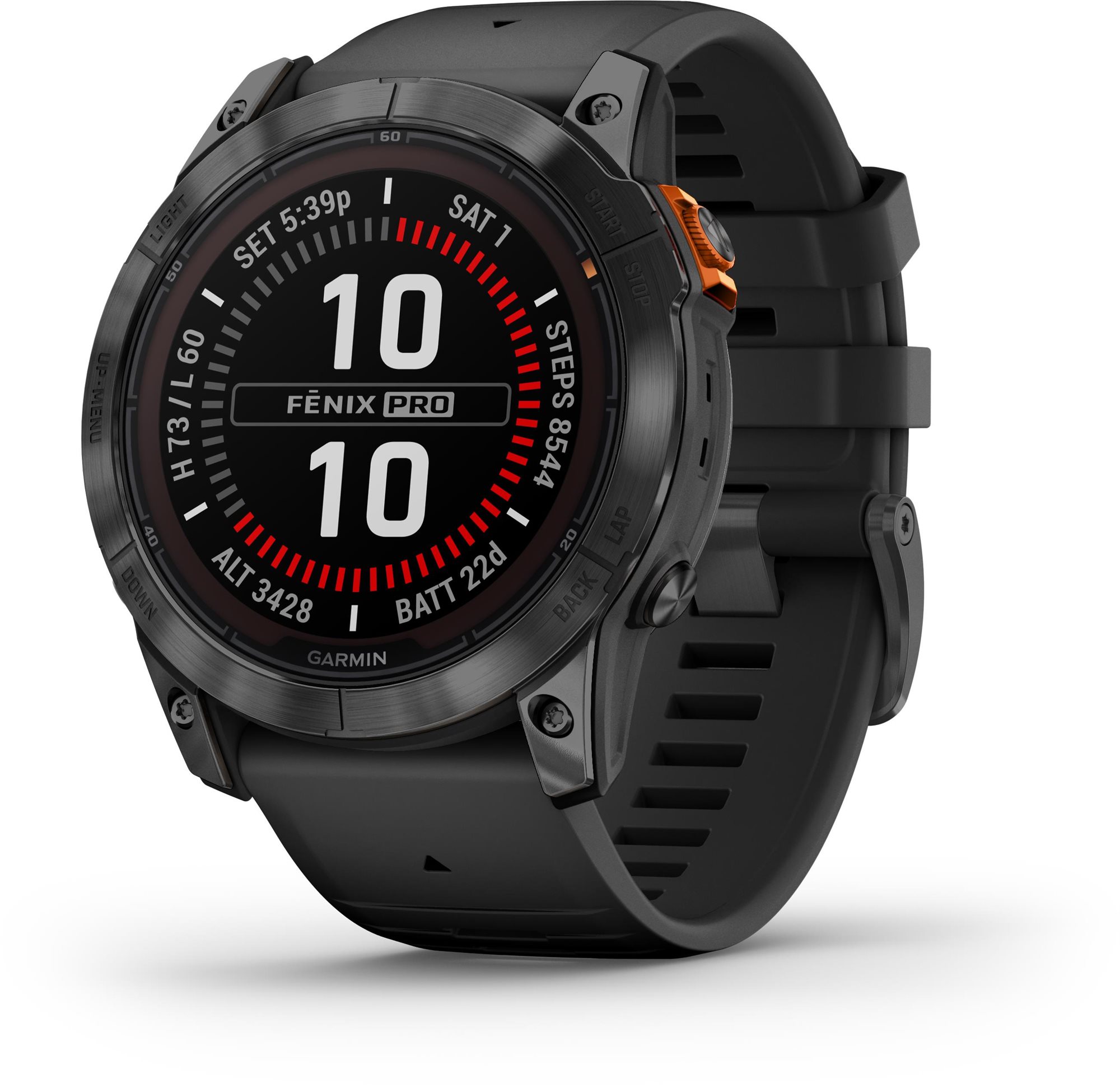 Garmin Fenix 7X Pro Solar - szürke, fekete szilikon szíjjal Okosóra