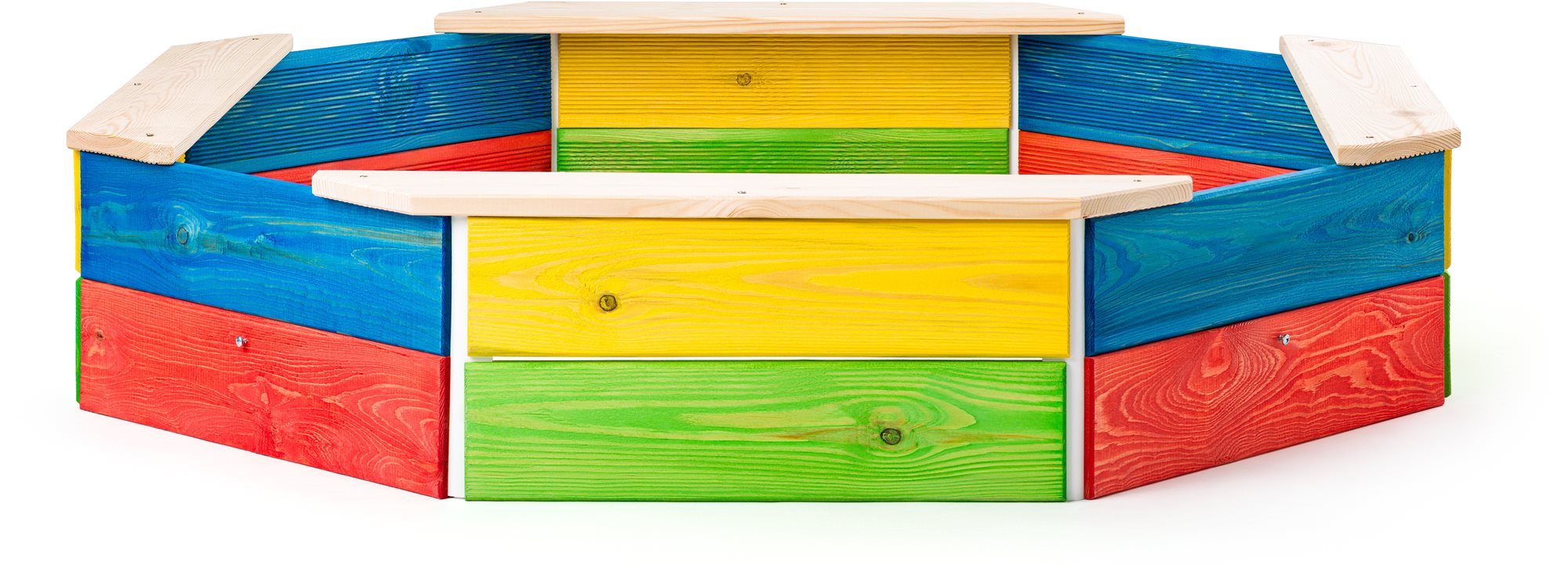 Woody Sandkasten aus Holz - bunt Sandkasten