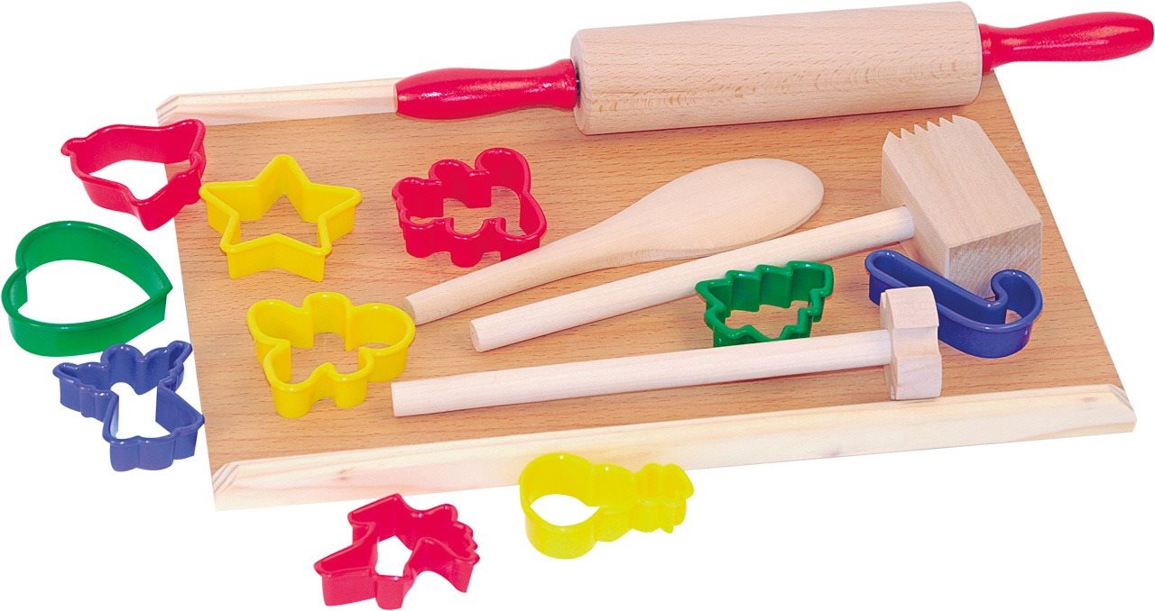 Woody Set mit Küchenutensilien Geschirr für Kinderküchen