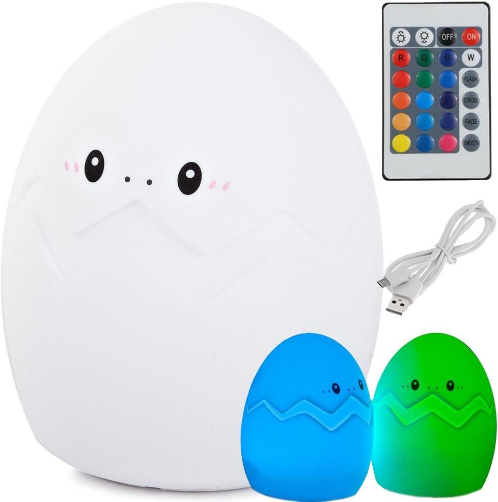 Verk nočná RGB lampička dotyková vajíčko USB s diaľkovým ovládaním...