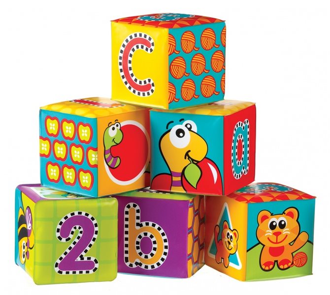Playgro Mäkké penové kocky nové 6 ks Kocky pre deti