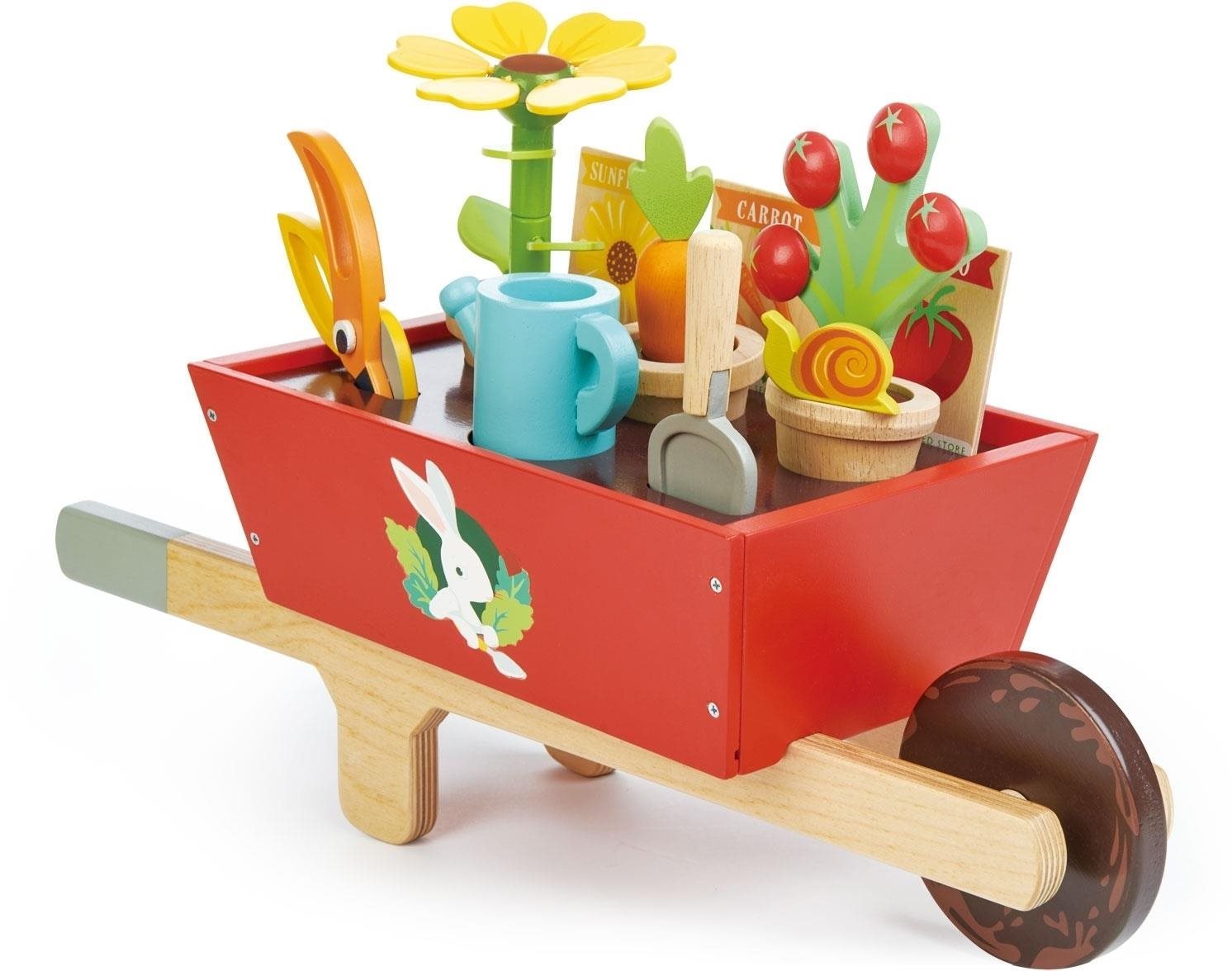 Tender Leaf Záhradné koliesko s kvetinami Garden Wheelbarrow Set...