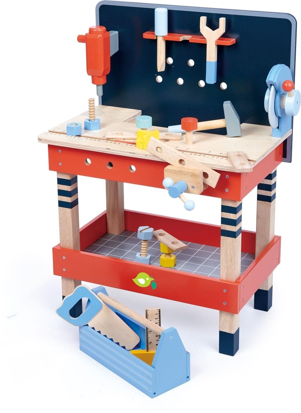 Tender Leaf Dřevěný ponk pro kutily Tool Bench Detské náradie