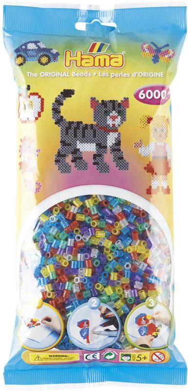 Hama Korálky s glitrom – mix 6000 ks Zažehlovacie korálky
