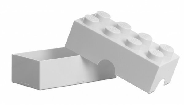 LEGO Box na desiatu 100 × 200 × 75 mm – biely Desiatový box