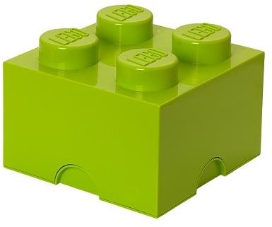 LEGO Úložný box 4 250 x 250 x 180 mm - limetkově zelený Úložný box