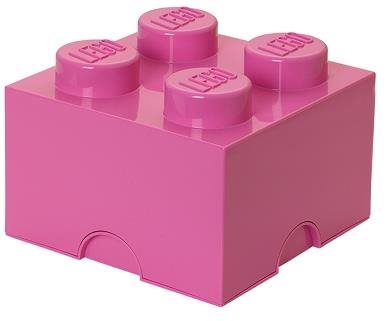 LEGO Úložný box 4 250 x 250 x 180 mm - růžový Úložný box