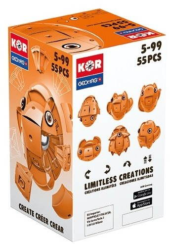 Geomag - Kor 55 dílků oranžová Stavebnice