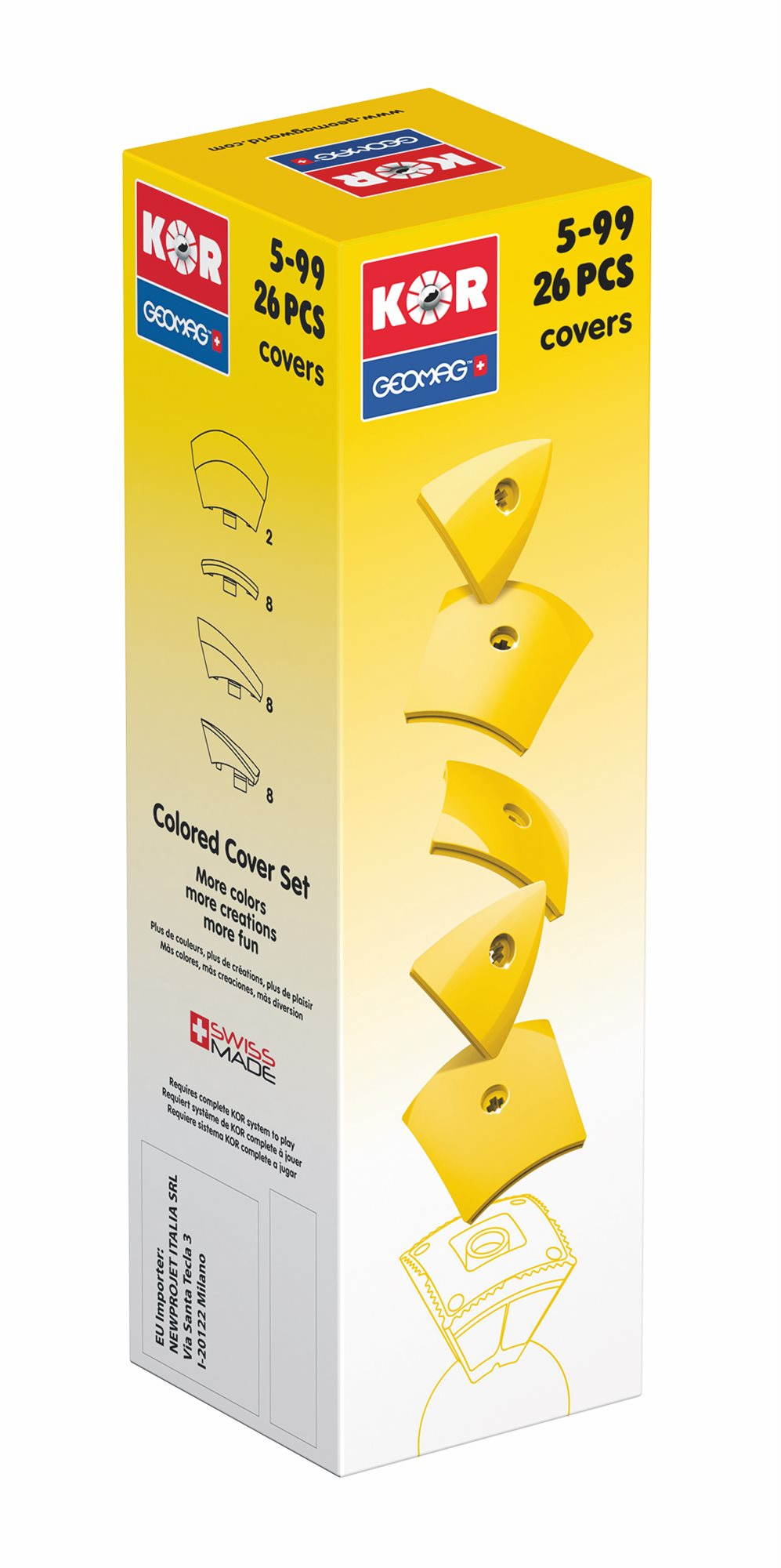Geomag - Kor 26 dílků žlutá Stavebnice