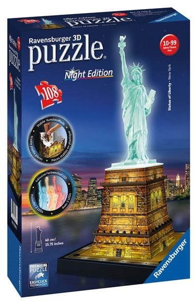 Ravensburger 3D 125968 Socha svobody (Noční edice) 3D puzzle