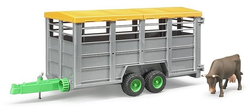 Bruder 2227 Přívěs pro přepravu zvířat s figurkou krávy Rozšírenie...