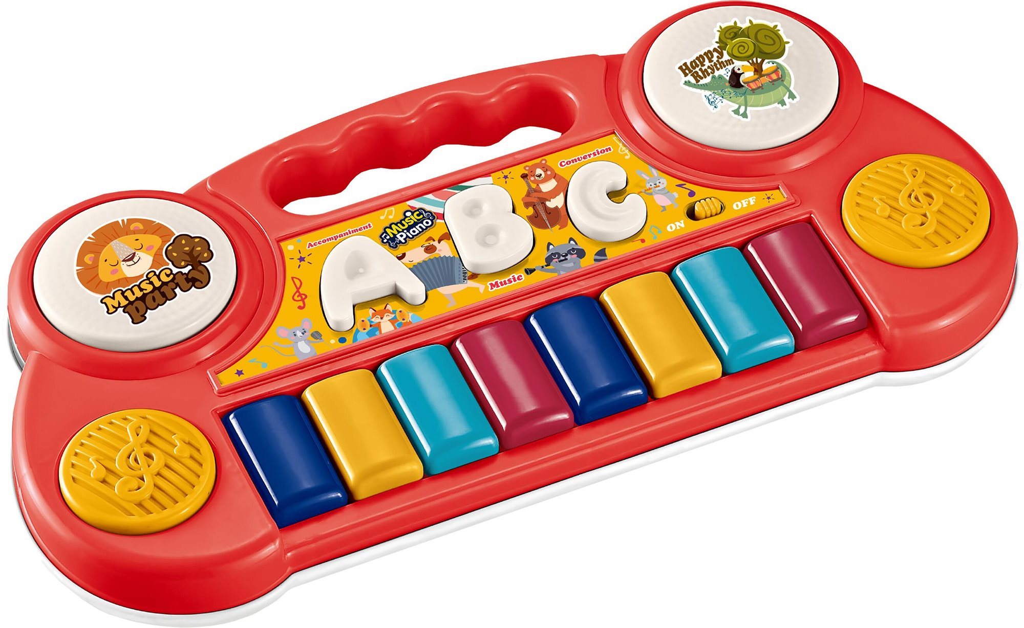 Aga4Kids Detské piano, červené Detské klávesy