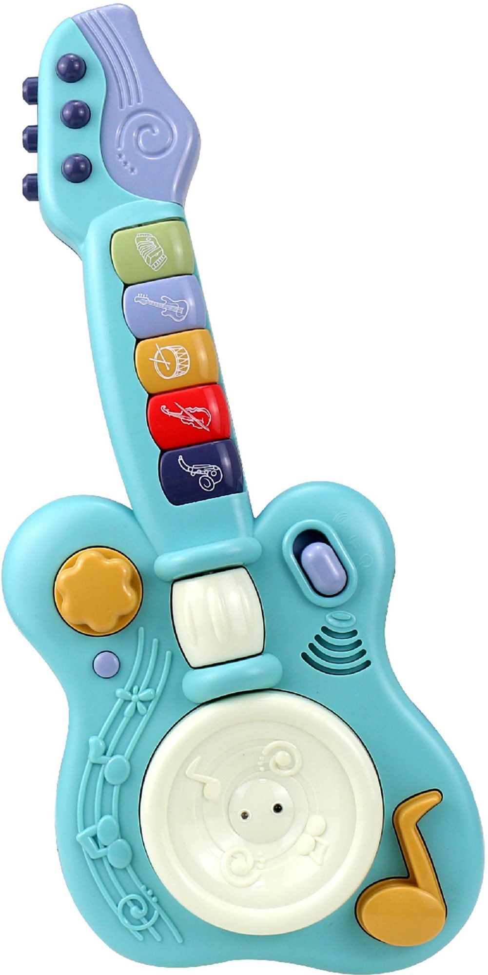 Aga4Kids Detská interaktívna gitara, modrá Detská gitara