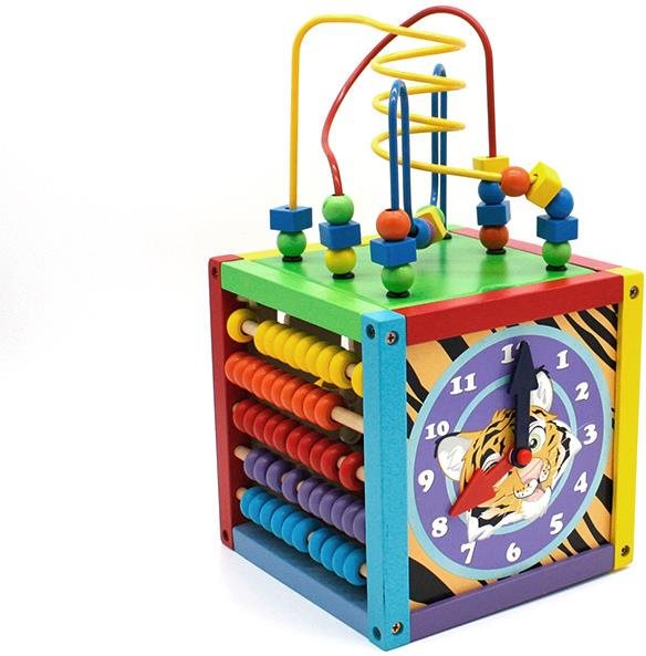 Aga4Kids Drevená motorická kocka MR6057 Motorická hračka