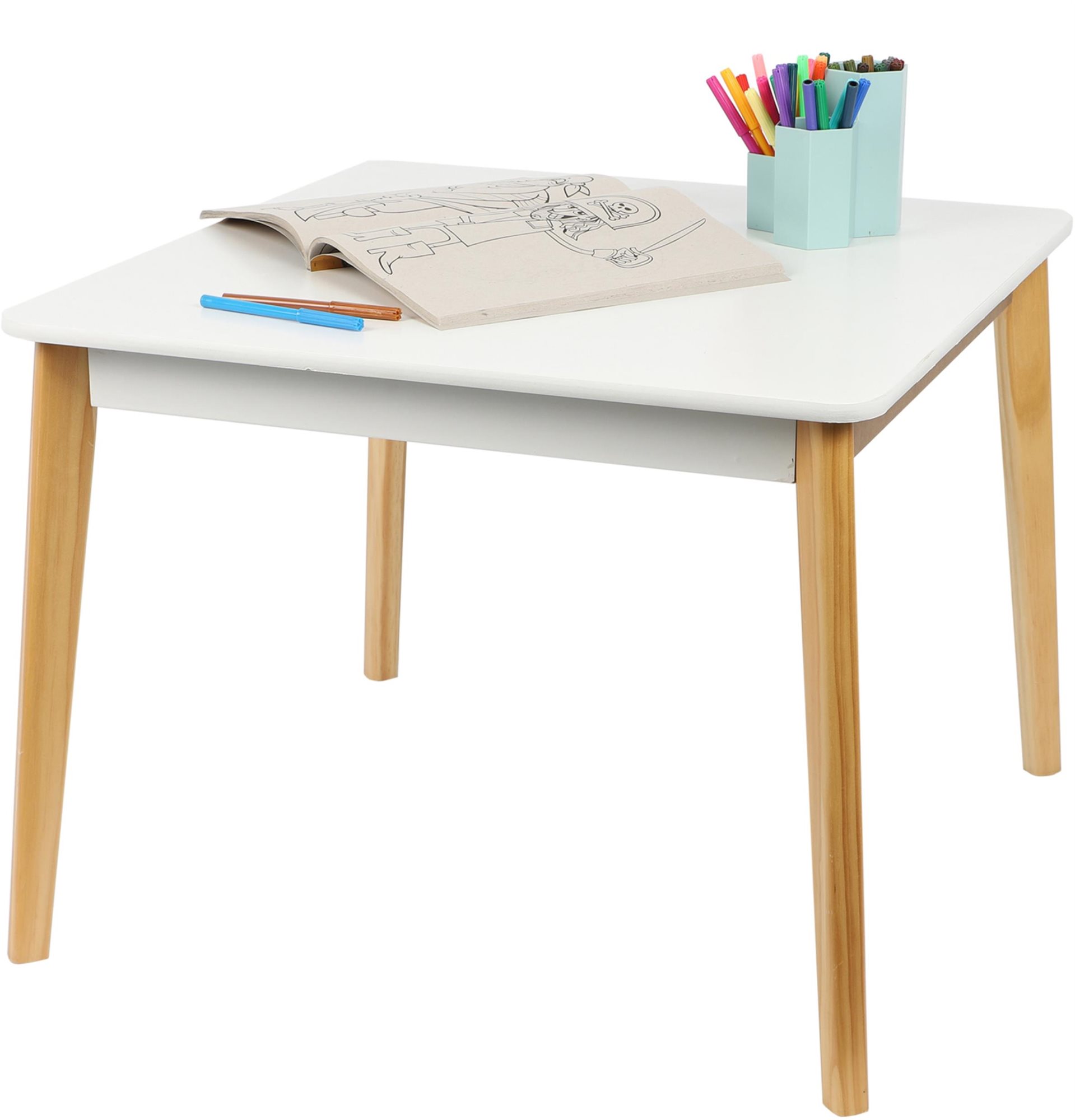 Dochtmann Dětský stůl Judy 60 × 60 × 48 cm bílý Detský stolík