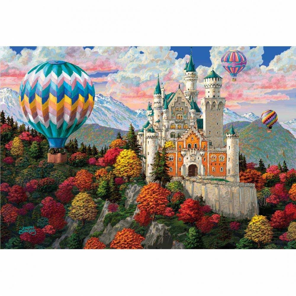 Wooden City drevené puzzle, Neuschwanstein Castle M, 200 dielikov...