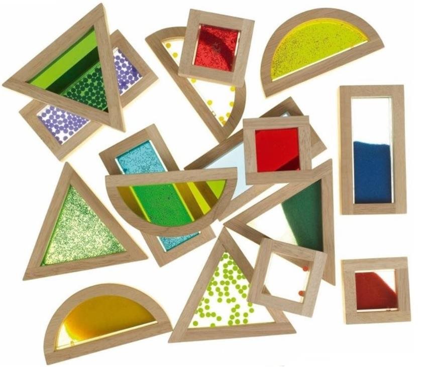 TickiT Sensory Blocks Drevené kocky