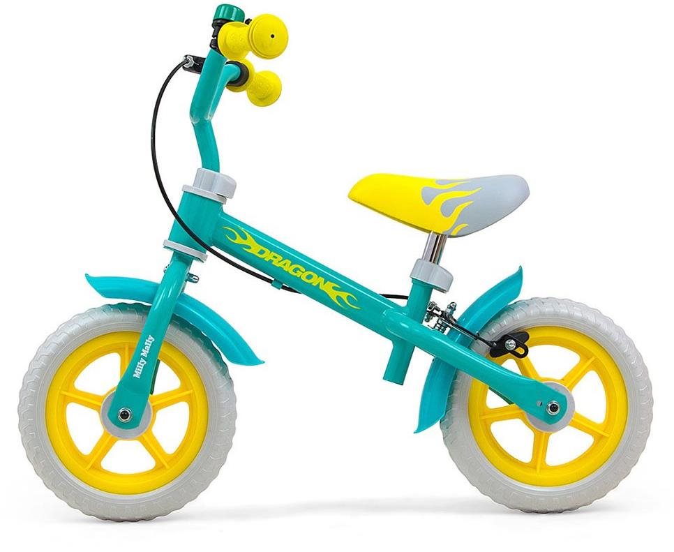 Milly Mally Detské odrážadlo bicykel Dragon s brzdou Mint Športové...