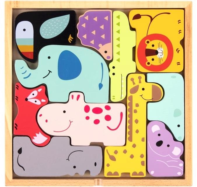 Drevené puzzle so zvieratkami Drevené puzzle