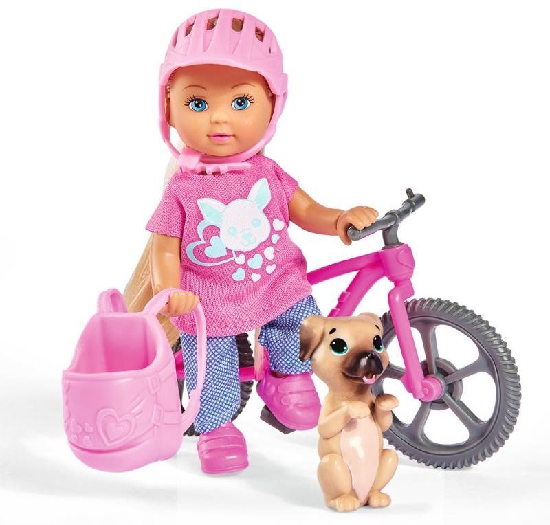 Simba Eva mit dem Fahrrad Puppe