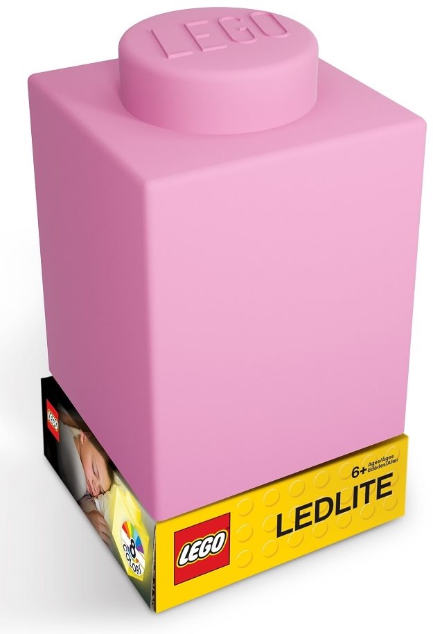 LEGO Classic Silikonová kostka -  růžová Noční světlo