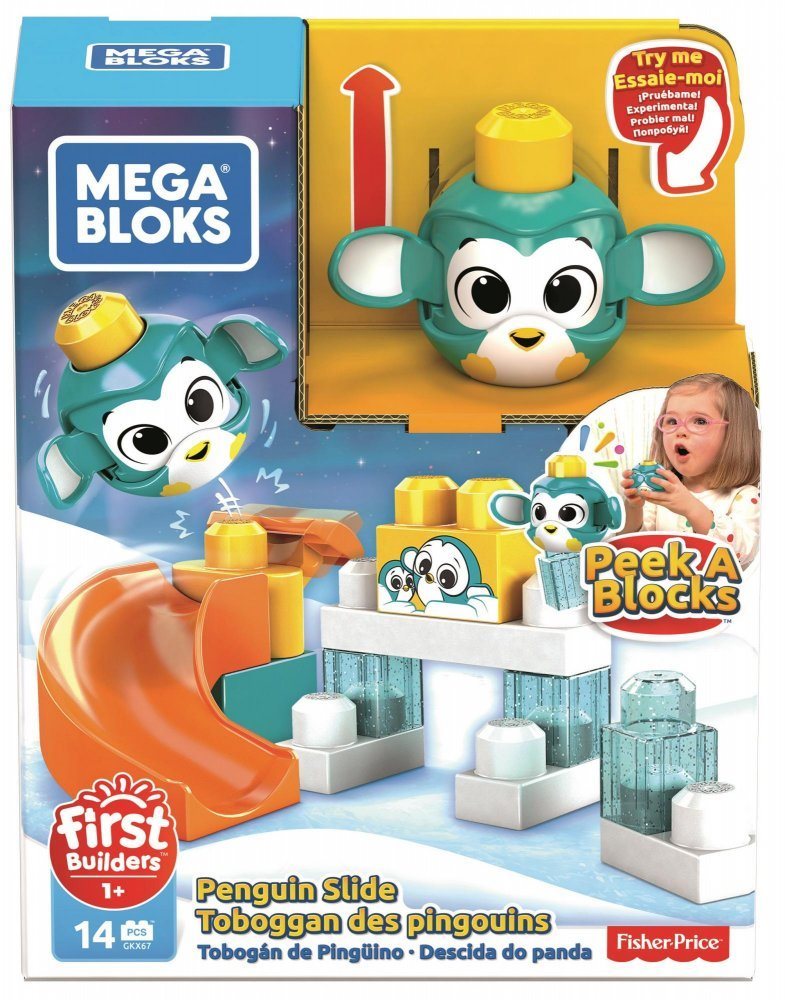 Mega Bloks Peek a blocks grand toboggan - pingouin Jeu de...