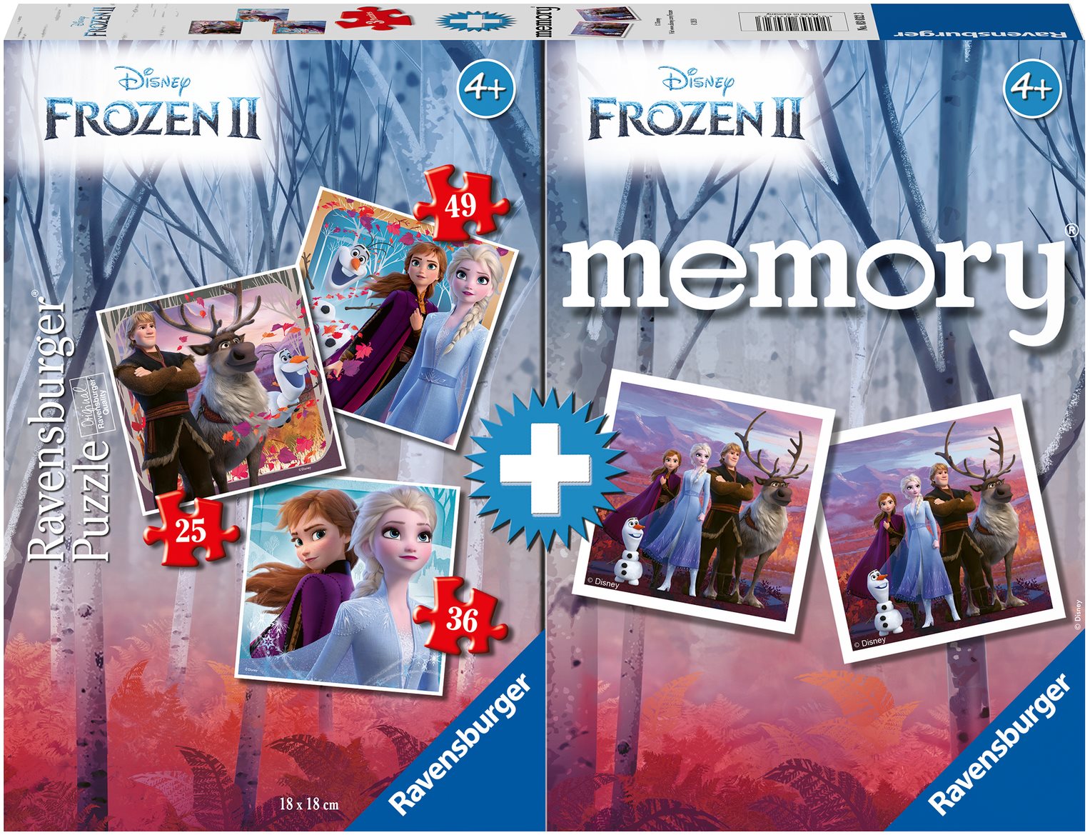 Ravensburger 030323 Disney Frozen 2 Memory Game + 25/36/49 pieces...