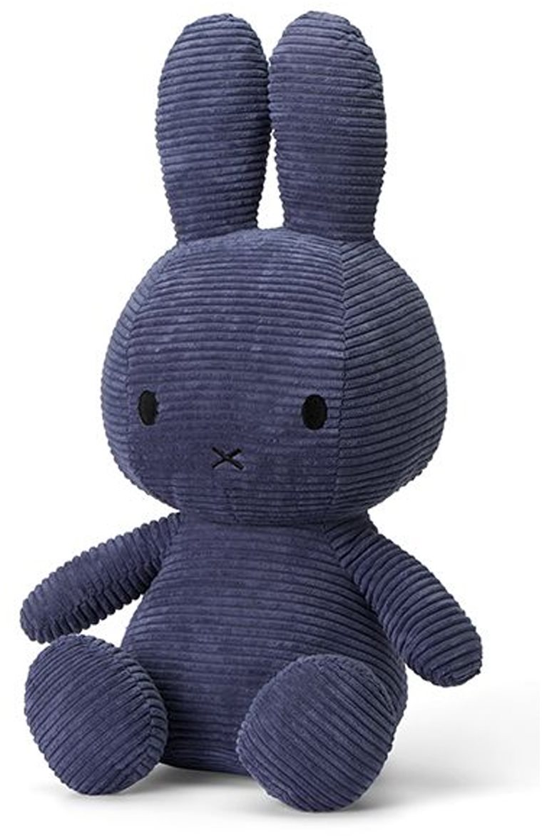 Miffy Sitting Corduroy Blue 33cm Soft Toy