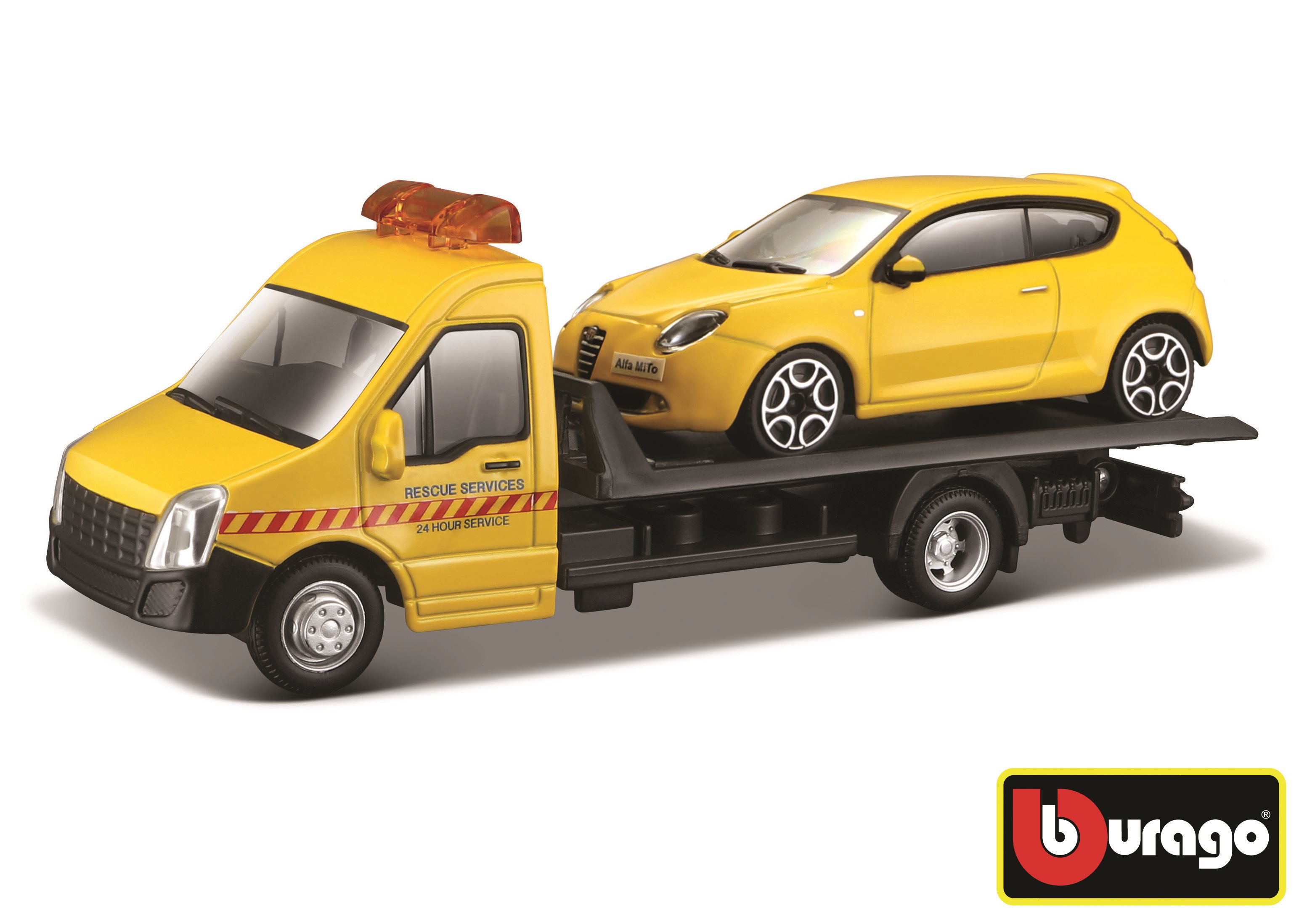 Bburago odťahovka Flatbed Transport Kovový model