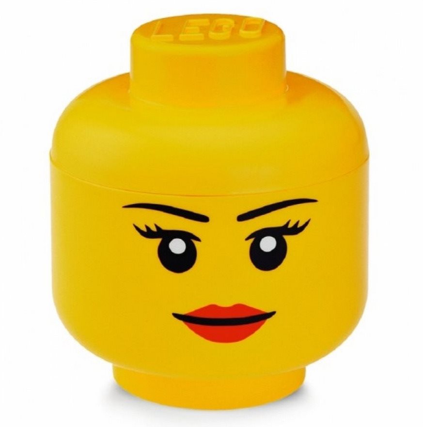 LEGO úložná hlava (veľkosť S) – dievča Úložný box
