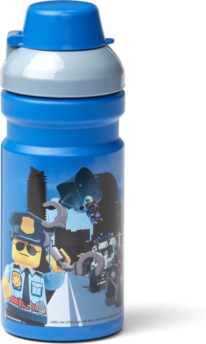 LEGO City fľaša na pitie – modrá Fľaša na vodu