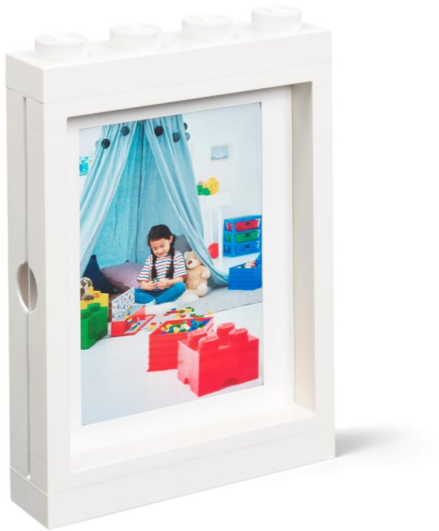 LEGO fotorámček – biely Fotorámik