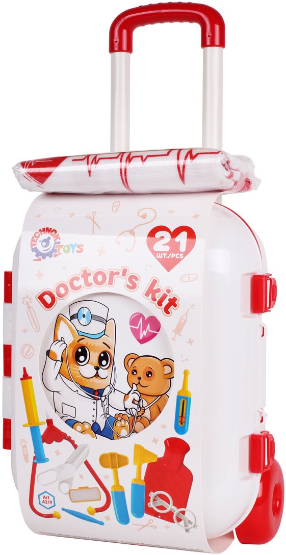 Súprava doktor/lekár plast 21 ks v kufríku na kolieskach Detský...