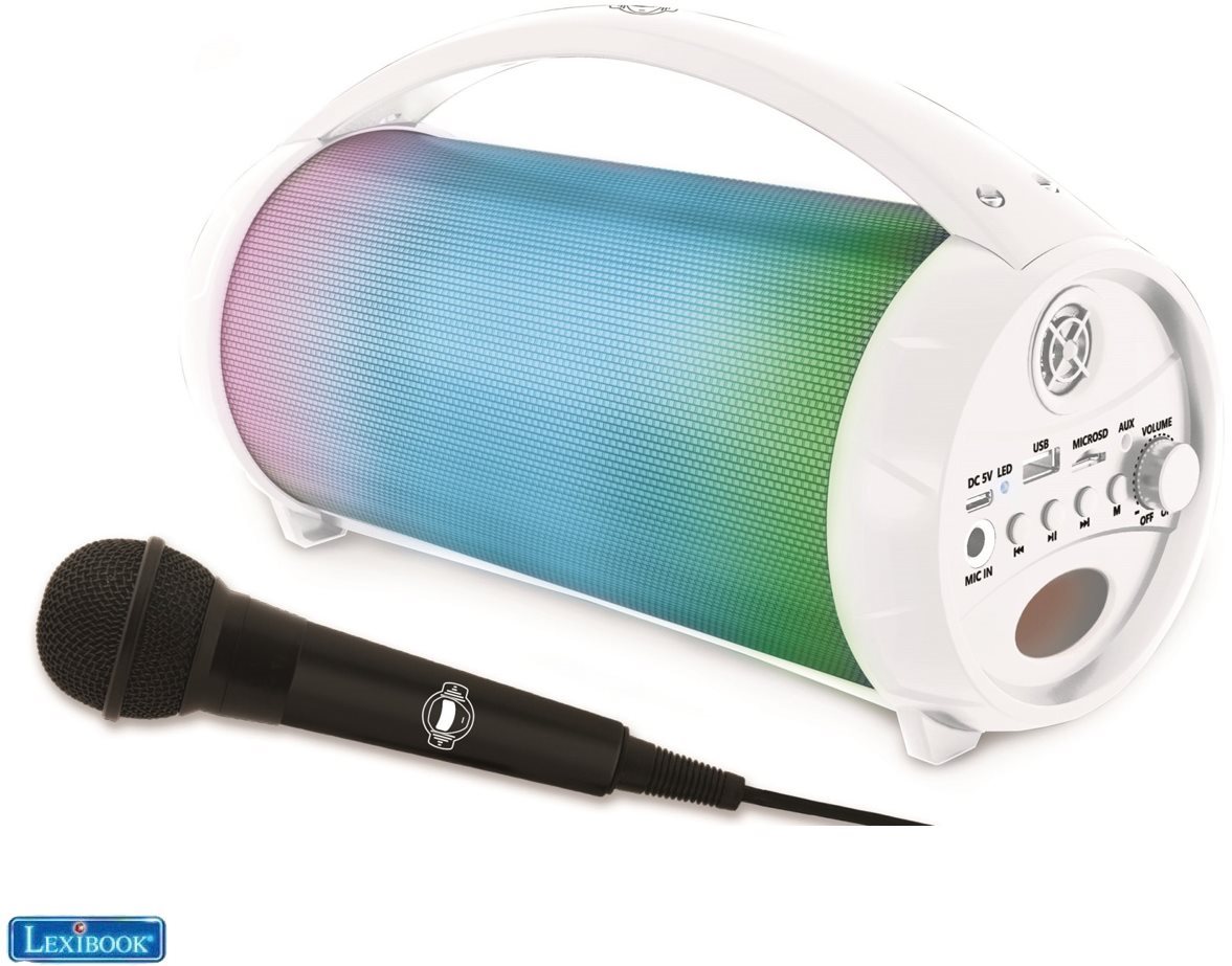 Lexibook Iparty Bluetooth-Lautsprecher mit Beleuchtung und Mikrofon...