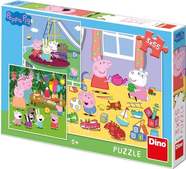 Peppa Pig Na Prázdninách 3X55 Puzzle Nové Puzzle