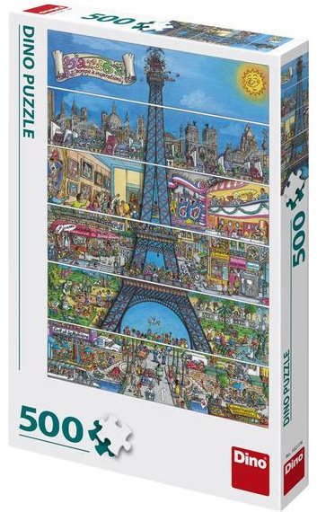Eiffel Tower Cartoon 500 Puzzle Jigsaw