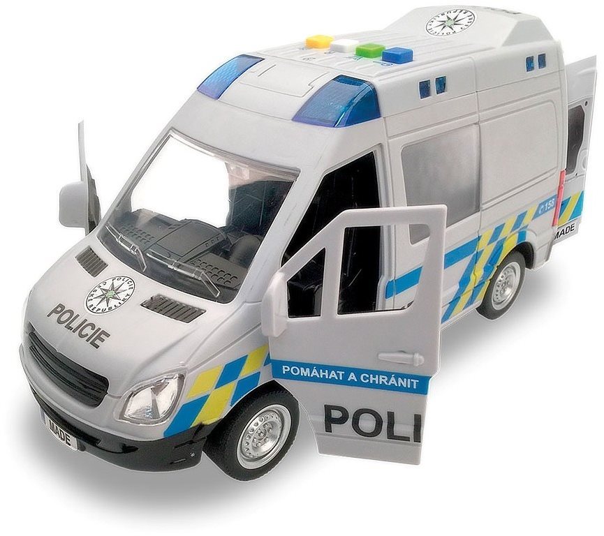 MaDe Auto policajná dodávka, na zotrvačník s reálnym hlasom...
