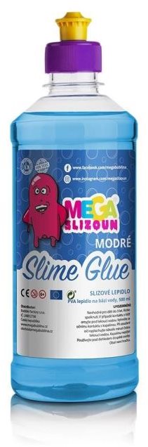 Megasliz – PVA slizové lepidlo modré 500 ml Výroba slizu