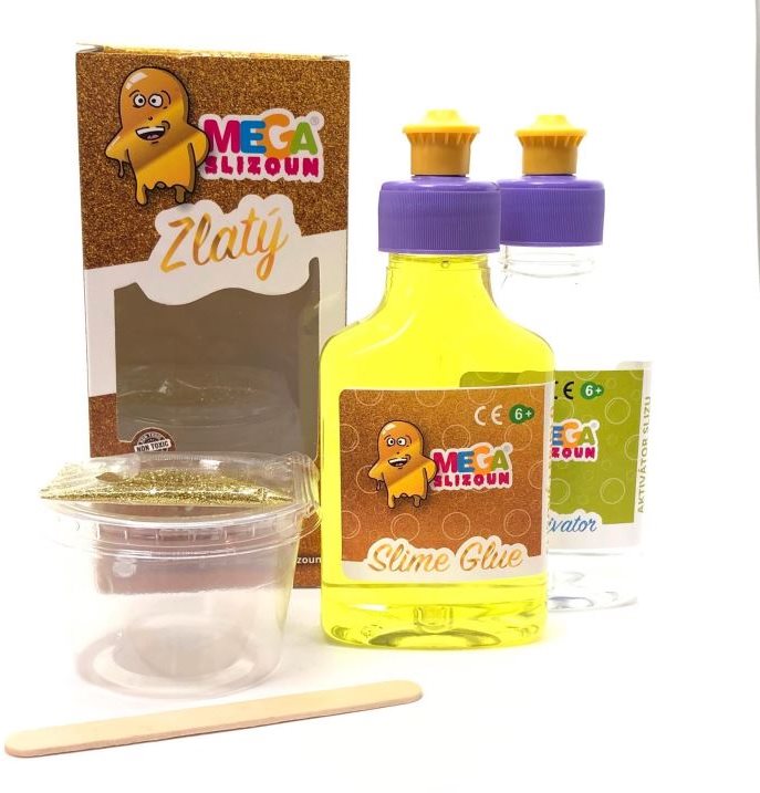 Megaslizoun zlatý – vyrob si zlatý sliz Výroba slizu